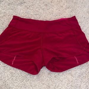 Lululemon Red-pink athletic shorts